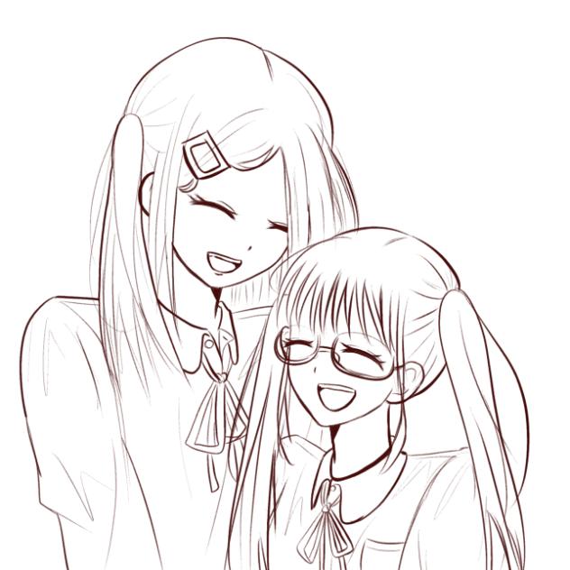 ミサキとナナ　塗り絵