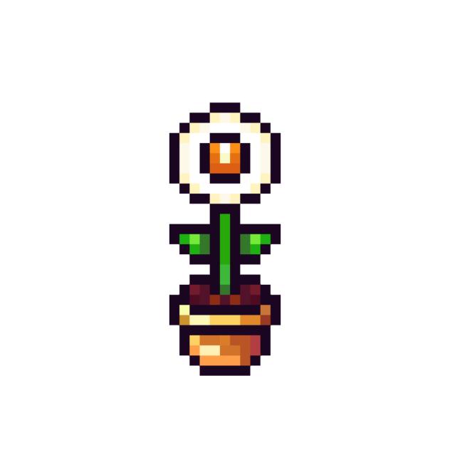 Fower pot 2 (pixel)