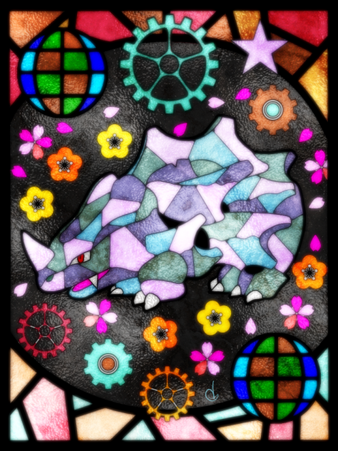 Rhyhorn サイホーン (Stained Glass Version)