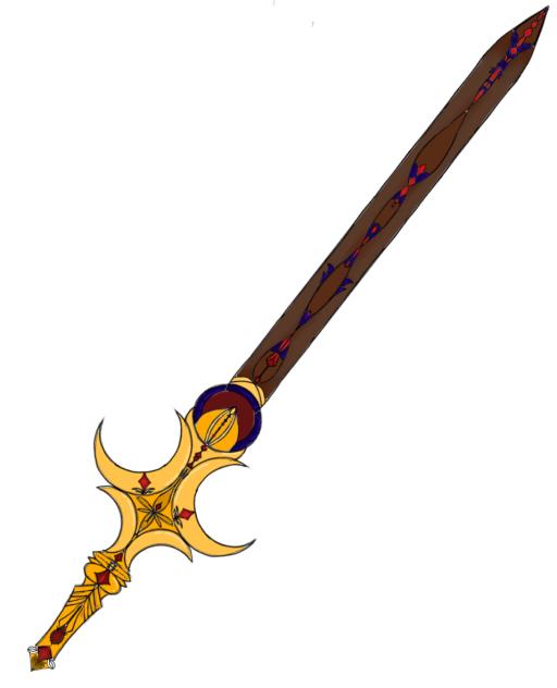 Magic crescent sword