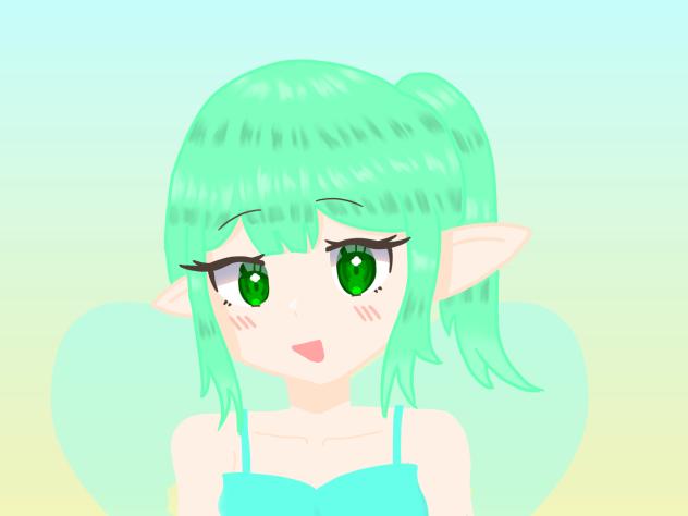 緑っぽい妖精