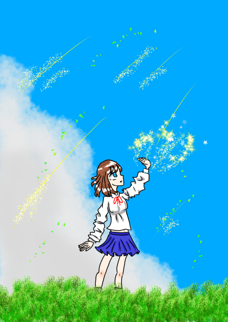 夏の流れ星