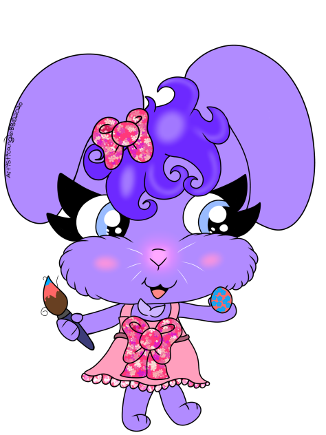 Purple Easter Bunny Girl - Speedpaint