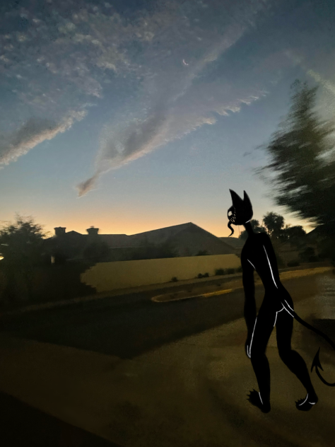 creature in the dawn of day