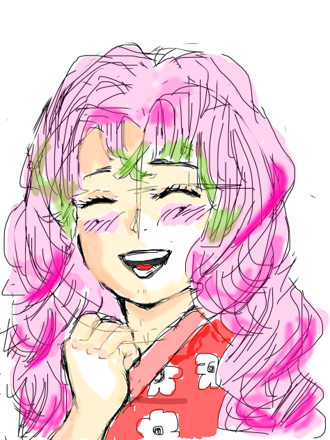 【鬼滅】模写：蜜璃ちゃん