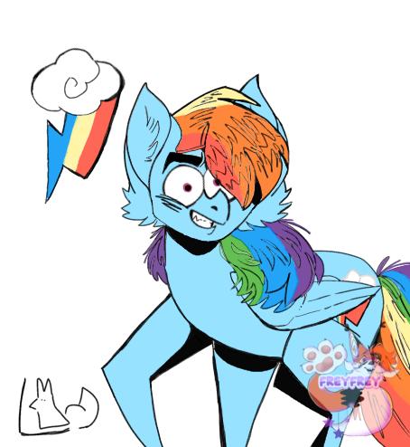 Rainbow Dash in one of my art styles