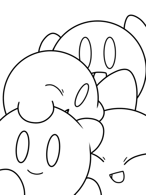 カービィフレンズぬりえ