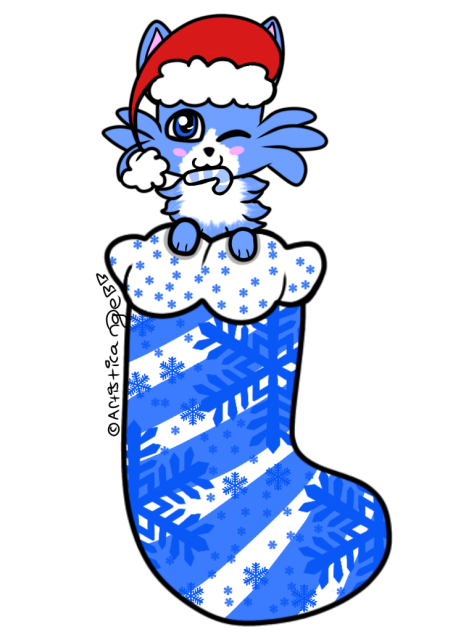 Blue Puppy In Christmas Stocking - Spe