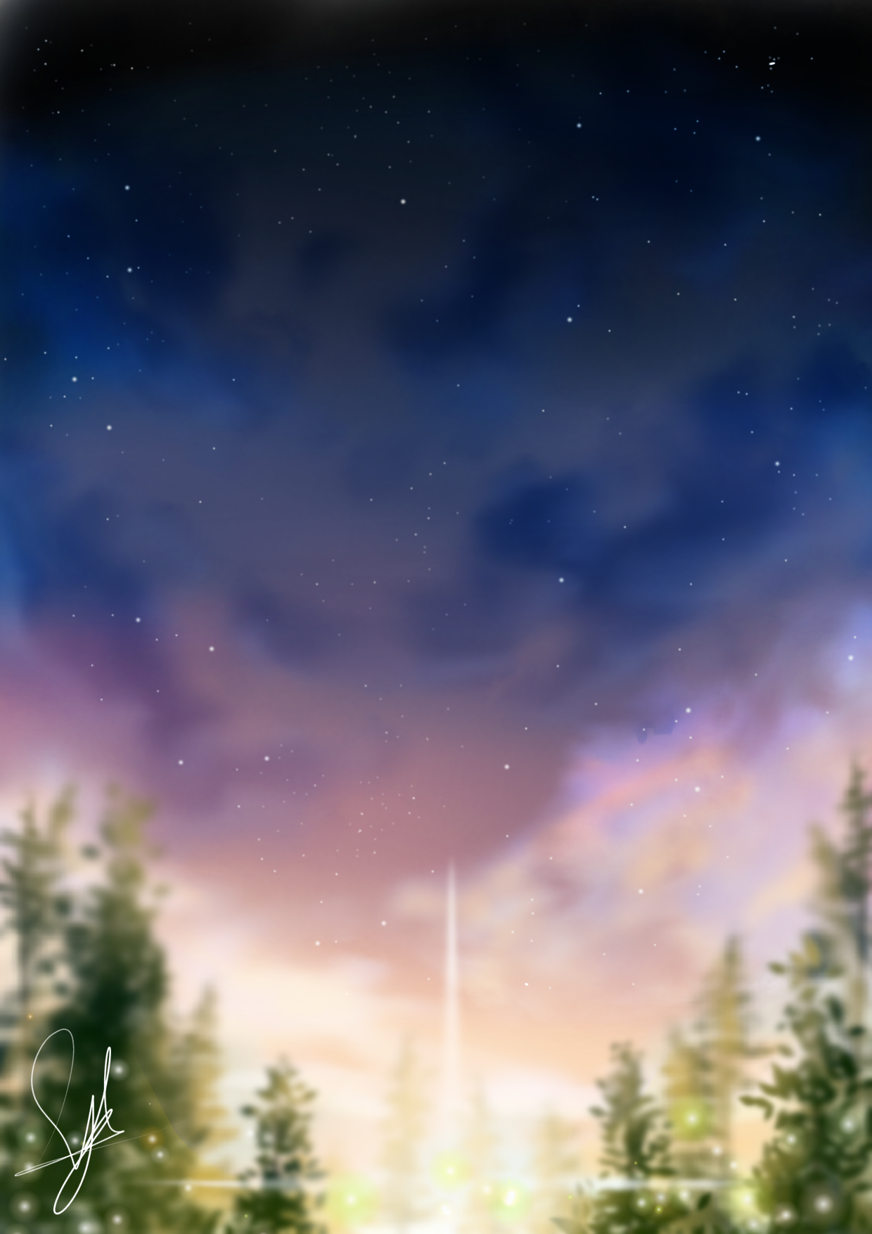 Special night sky - ibisPaint