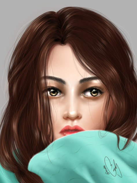 SemiRealistic Girl DigitalArt Speedpaint