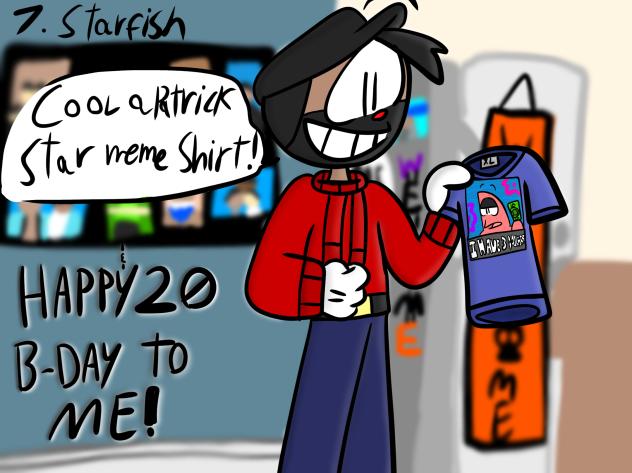 Inktober 2025 day 7 starfish and Bday!