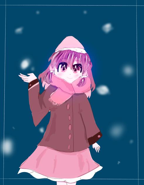 博麗の巫女と冬の雪