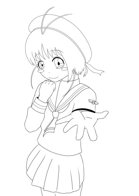 塗り絵　カードキャプターさくら