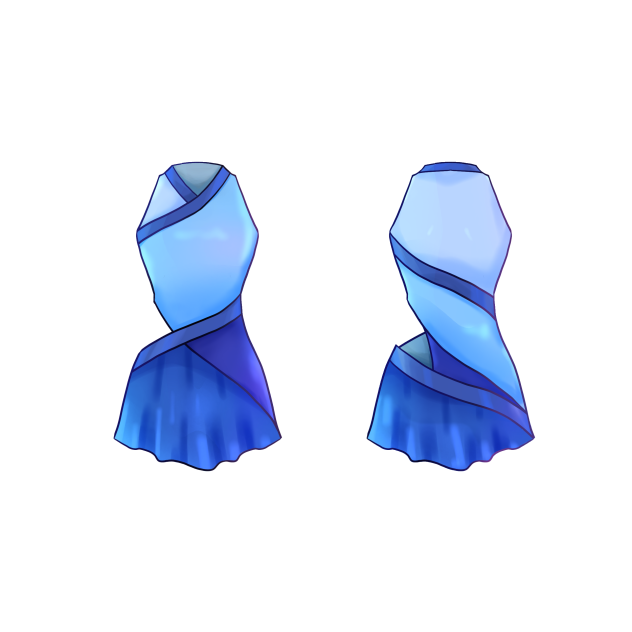 Blue Tennis Dress (front and back)