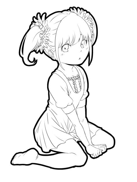 ☆キョトン☆(線画)