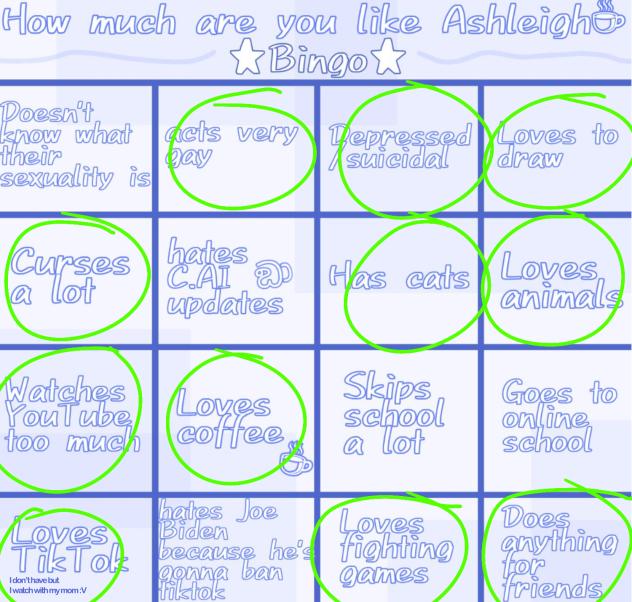 BINGO BINGO BABY!!!~ (had too)