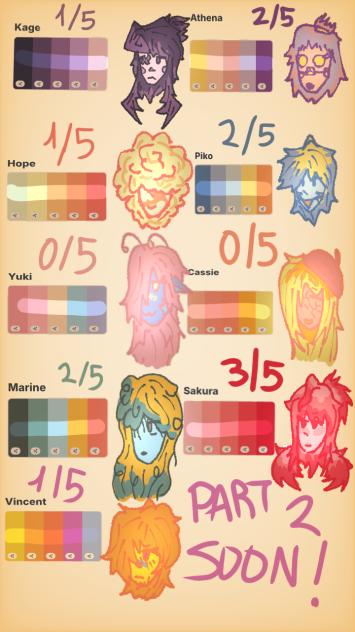 Random Color Oc Base my oc's with ai generated color palettes - ibisPaint