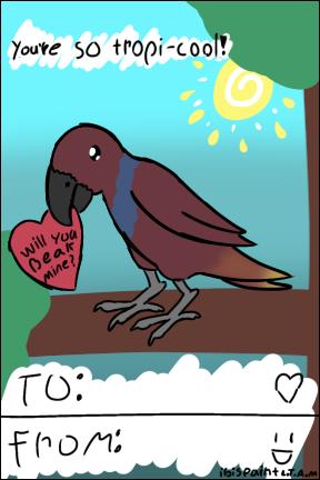 A Valentine From A Pretty Bird(Front)