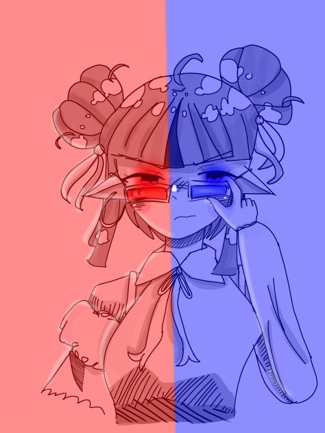 Red and blue
