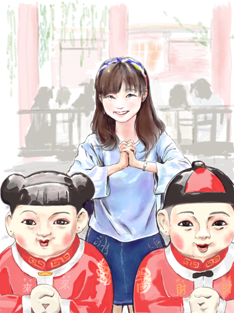 スリーショット