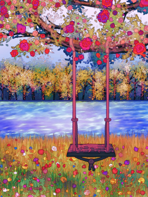 Swing and flowers 2nd version