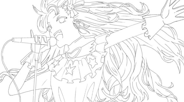 推しの子線画　アイver.