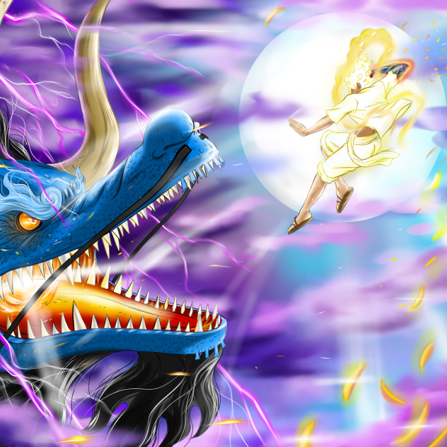 Kaido's Dragon Form Vs Luffy's Gear 5