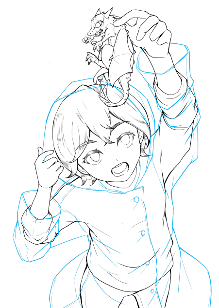 レインコート線画