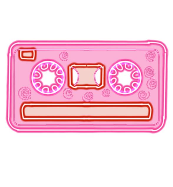 cassette tape (neon)3