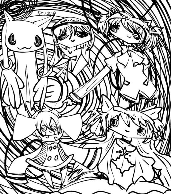 Madoka Magica Sketch Page