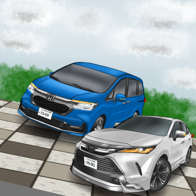［イラストメイキング］オデッセイ＆ハリアー