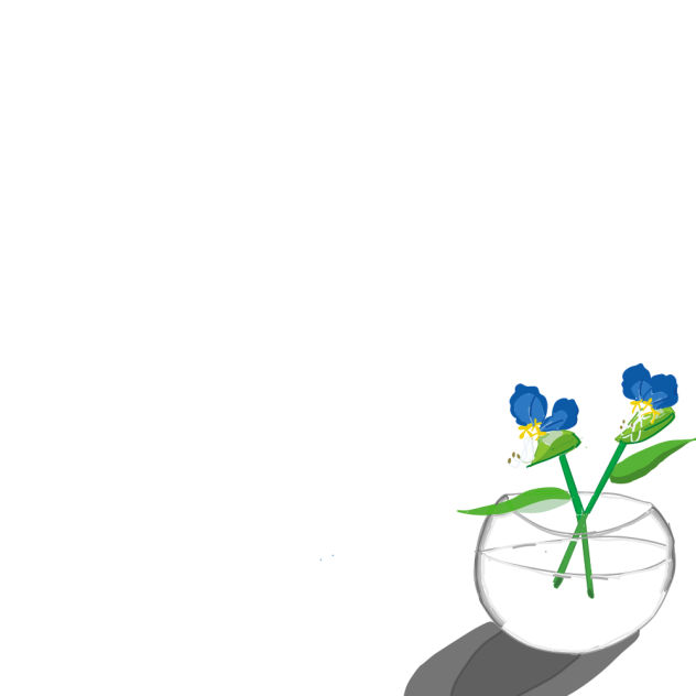 露草と花瓶