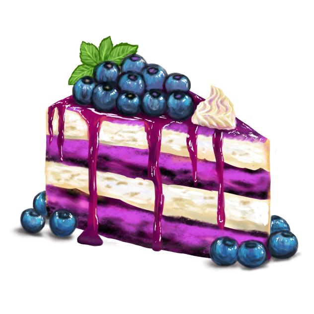 Blueberry Cake (No Plate)