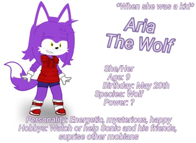 Aria The Wolf (when she was a kid)