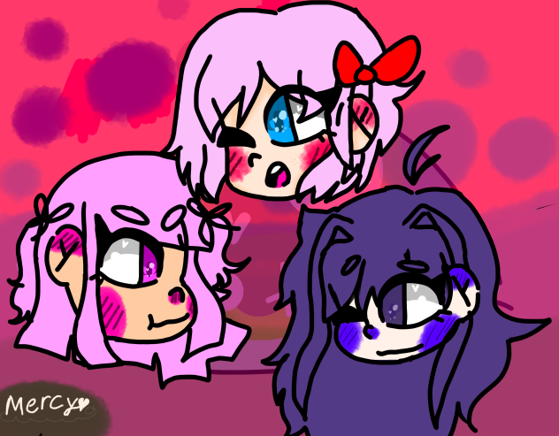the girls DDLC speedpaint