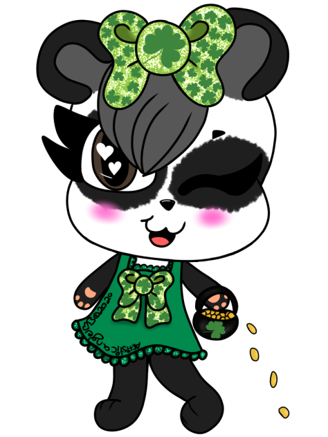 St Patricks Day Panda Bear - Speedpaint