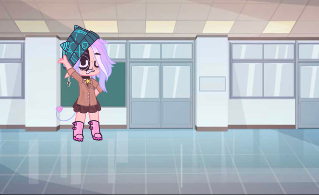 gacha school hallway collab