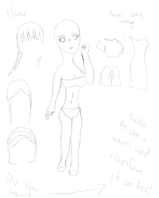Free anime base with hair and clothes! - ibisPaint