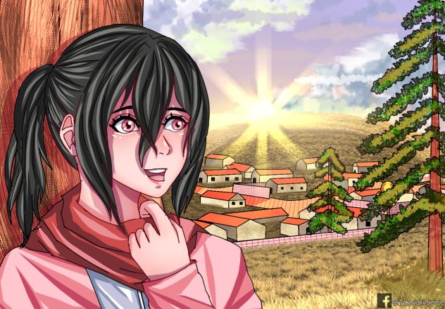 Ponytaile Mikasa Ackerman kawaiiii