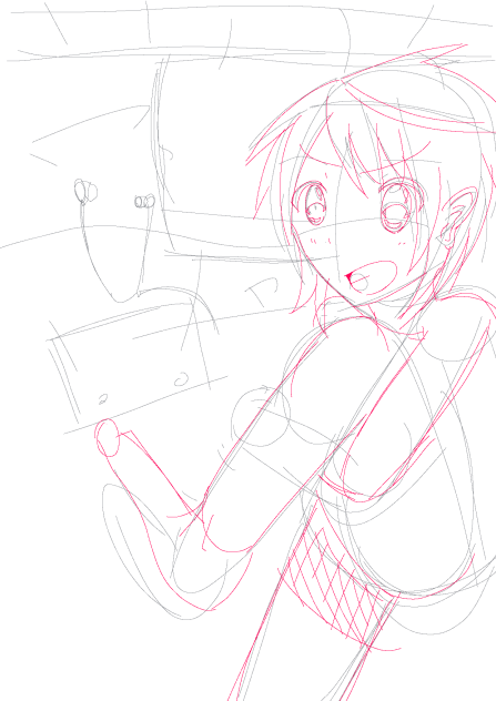 わけありなラフ絵｡なぞっていいのよ？