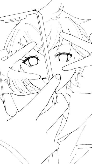 リンレン　線画