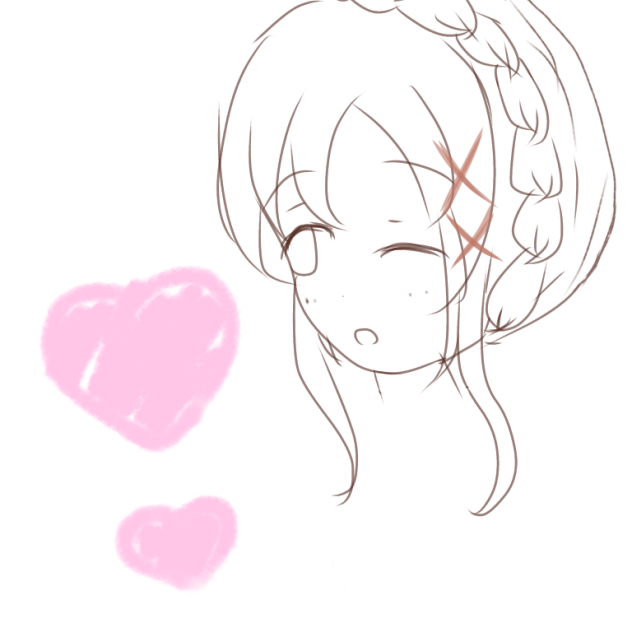 美少女 線画 Ibispaint