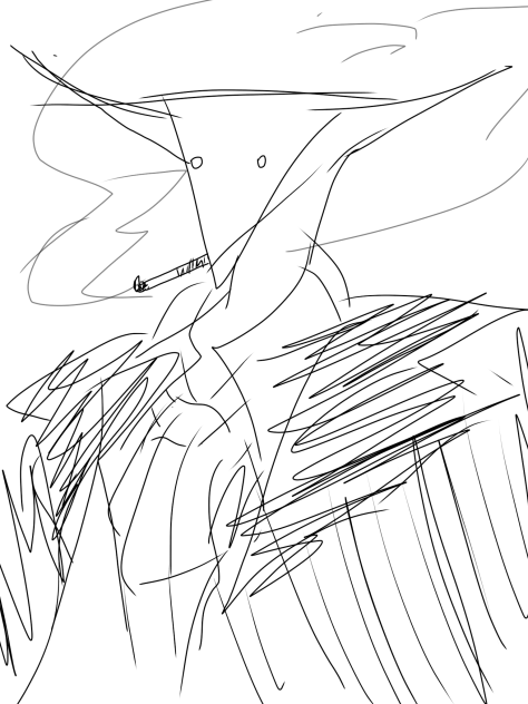 落書き　タバコのbull