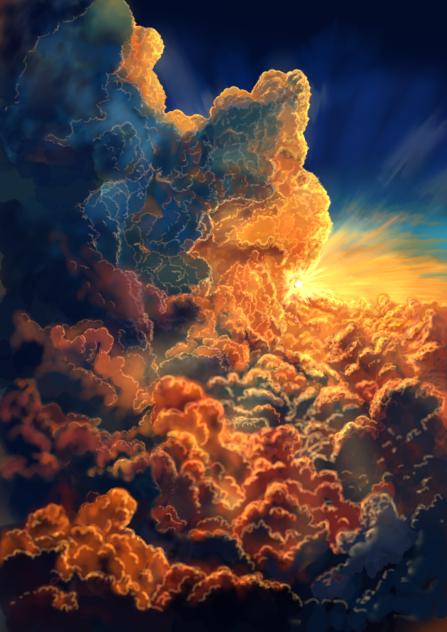 radiant sunset cloud