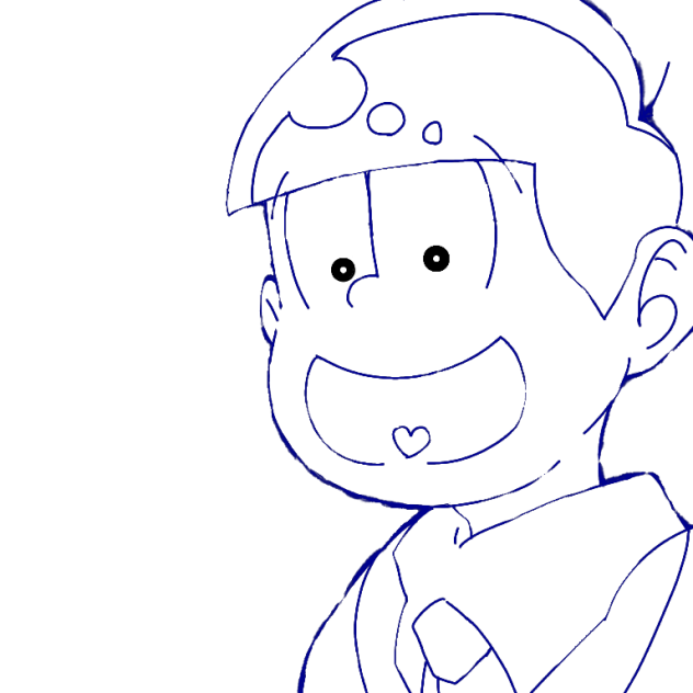 おそ松さん・塗り絵・(松野十四松！)