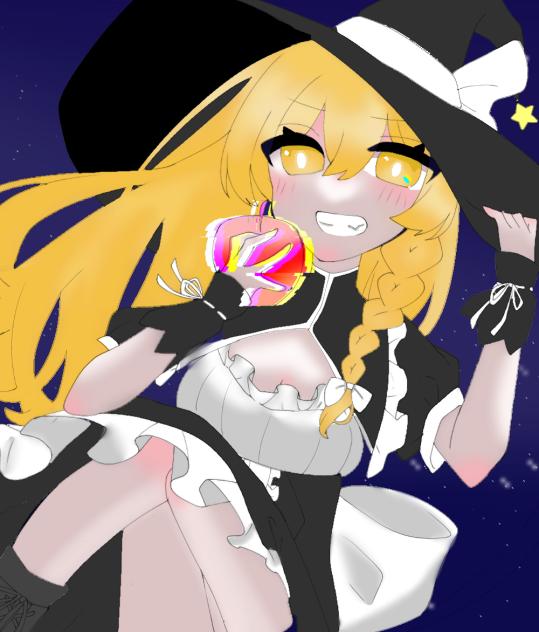 塗り絵　魔理沙