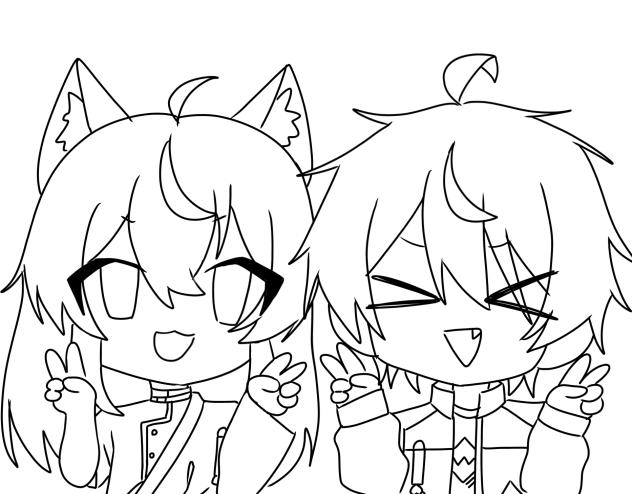 かにぴーす！線画