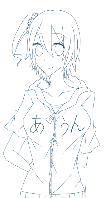 如月モモ線画