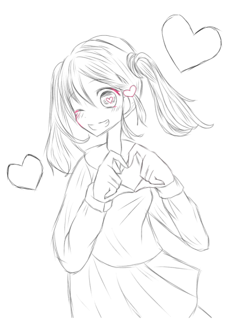 詐欺少女は花に化ける。 線画