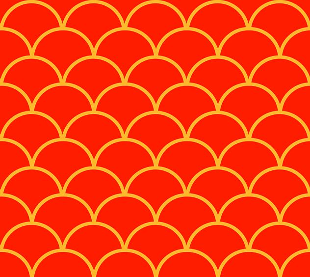Chinese dragon scale pattern